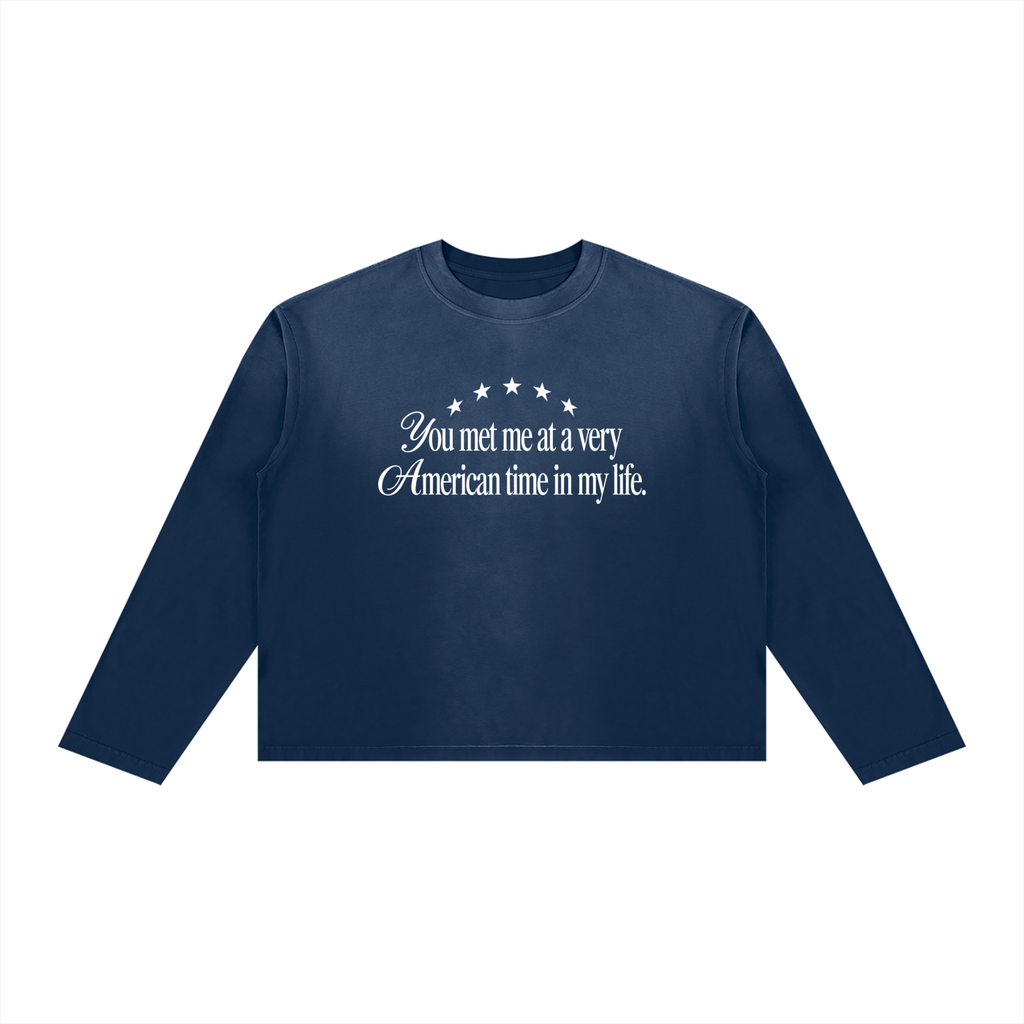 Unisex Sunfade Boxy Long Sleeve T-Shirt
